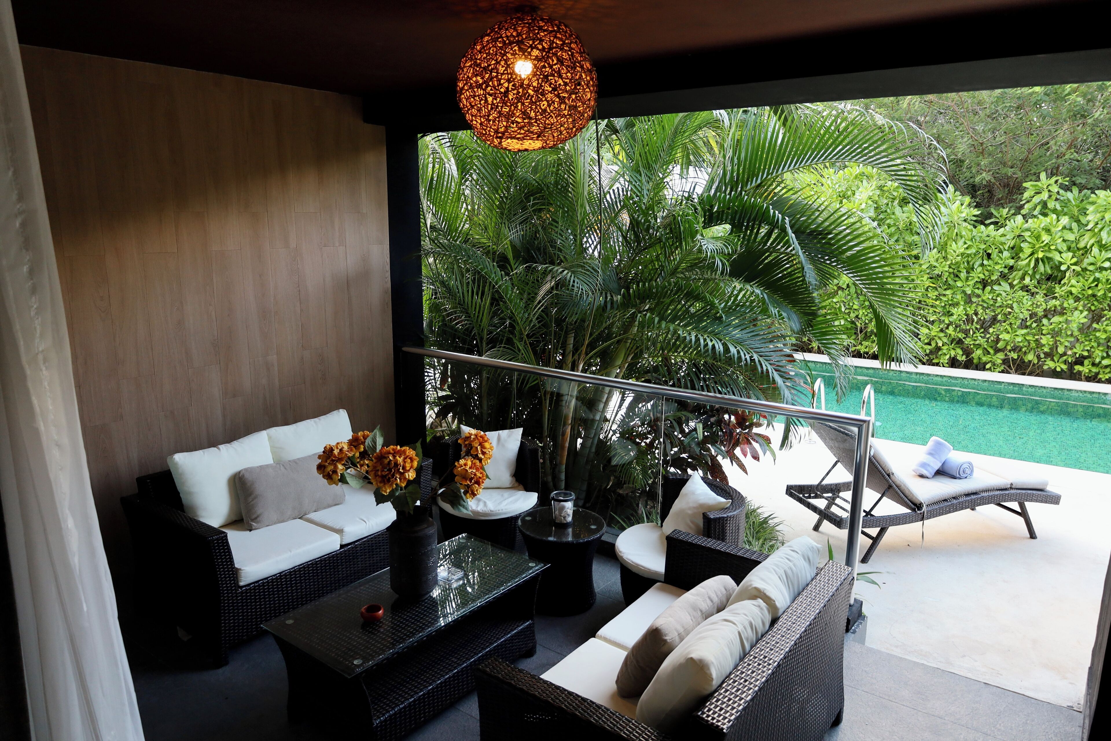 Deluxe Triple Room, 3 Bedrooms, Kitchen, Poolside (2) | Balcony view