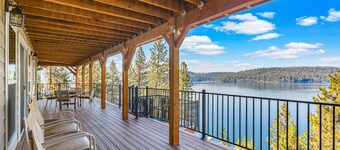Lakefront home on Lake Coeur d'Alene w/ tram, dock, kayaks, SUPs & decks
