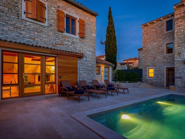 A heated pool