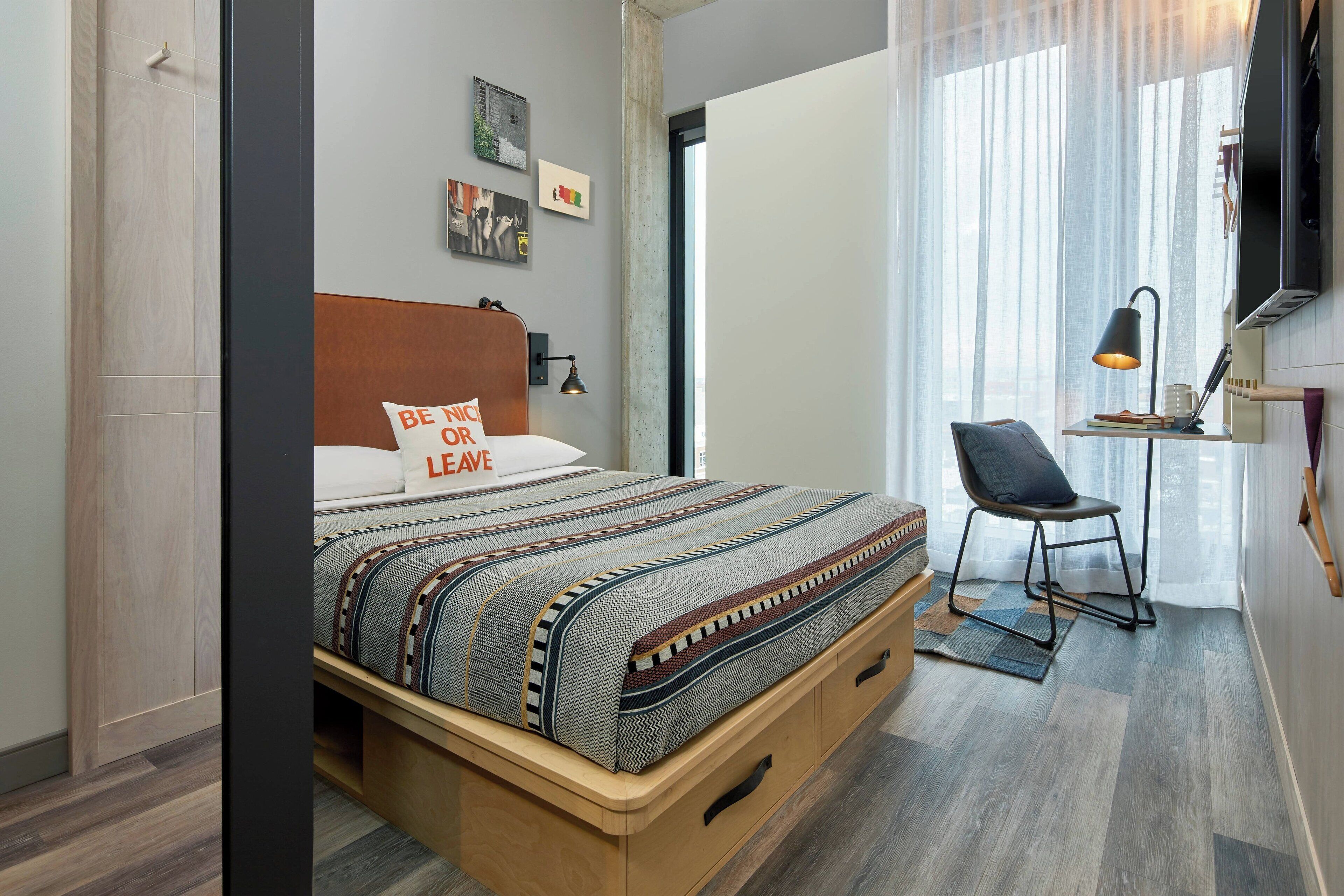 suite 2 queen beds | pillow-top beds, desk, laptop workspace, blackout curtains