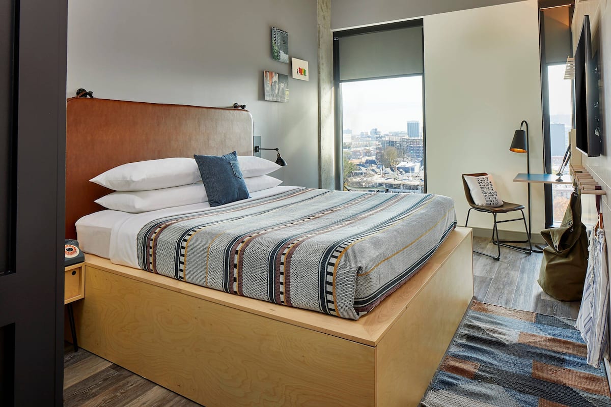 Pillow-top beds, desk, laptop workspace, blackout curtains