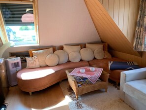 Apartment, 2 Schlafzimmer, Gartenblick (excl. Reinigungsgebühr 30 Euro) | Área de sala de estar