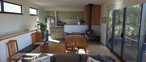 Smart TV, fireplace, Netflix, DVD player
