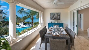 Outdoor dining - Schooner Bay 203 - Condo Lusca (Speightstown)