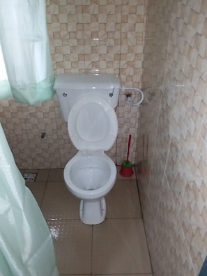 Shower, slippers, towels