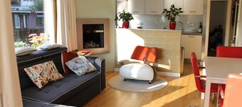 Modern yet cozy houseboat