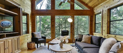 Smart TV, chimenea