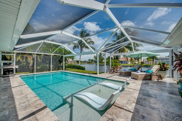 A heated pool