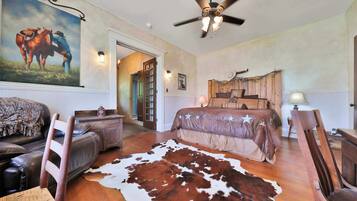 The Cowboy Room | Egyptian cotton sheets, premium bedding, pillowtop beds, free minibar