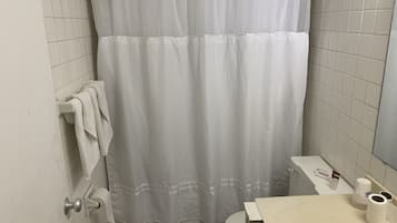 Room, 2 Double Beds | Bathroom | Bathtub, free toiletries, bathrobes, towels