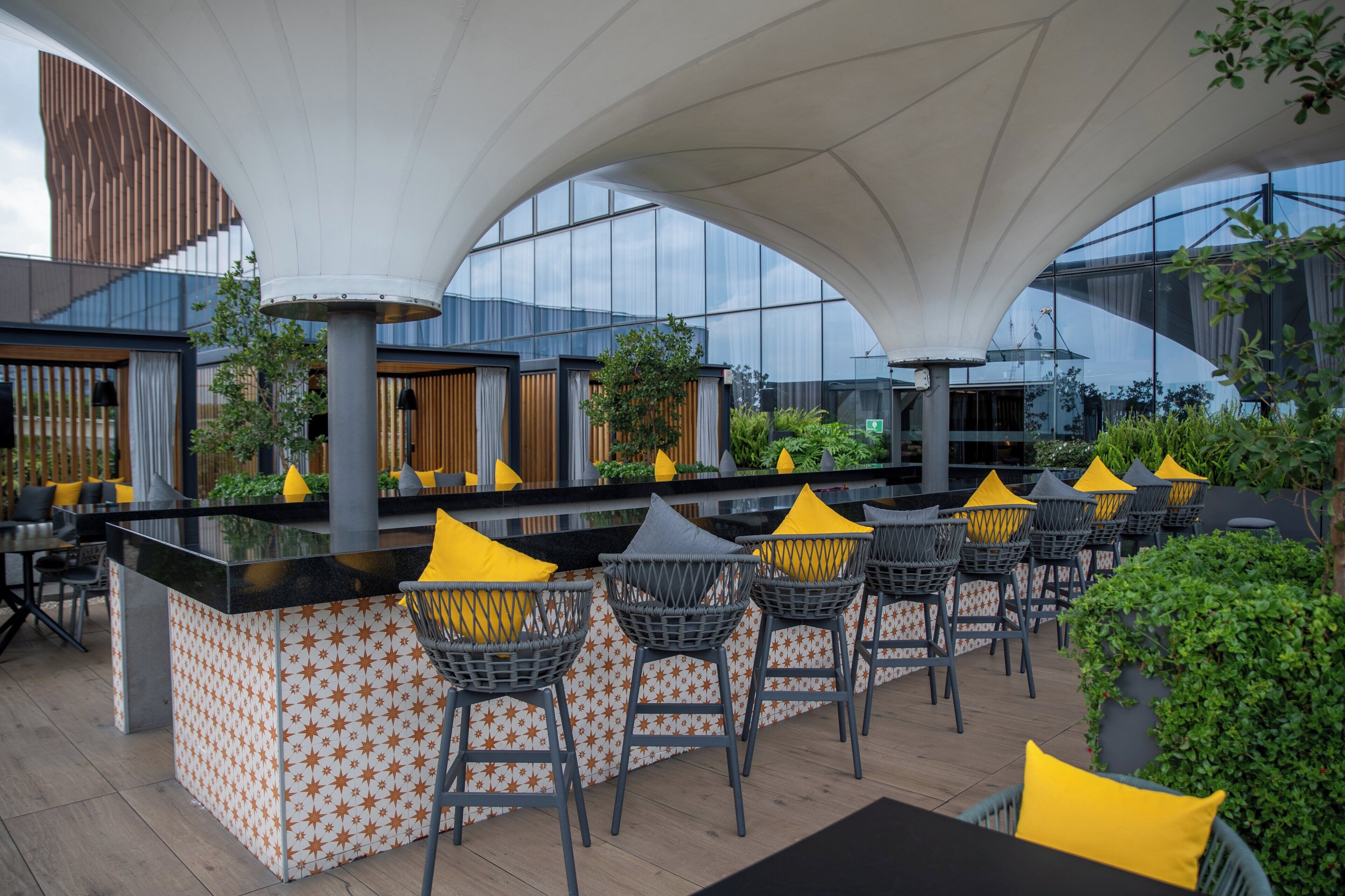 Rooftop bar, alfresco dining, open daily