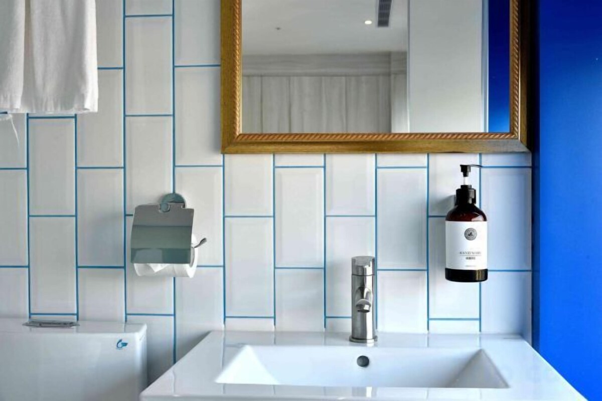 Shower, hair dryer, slippers, bidet