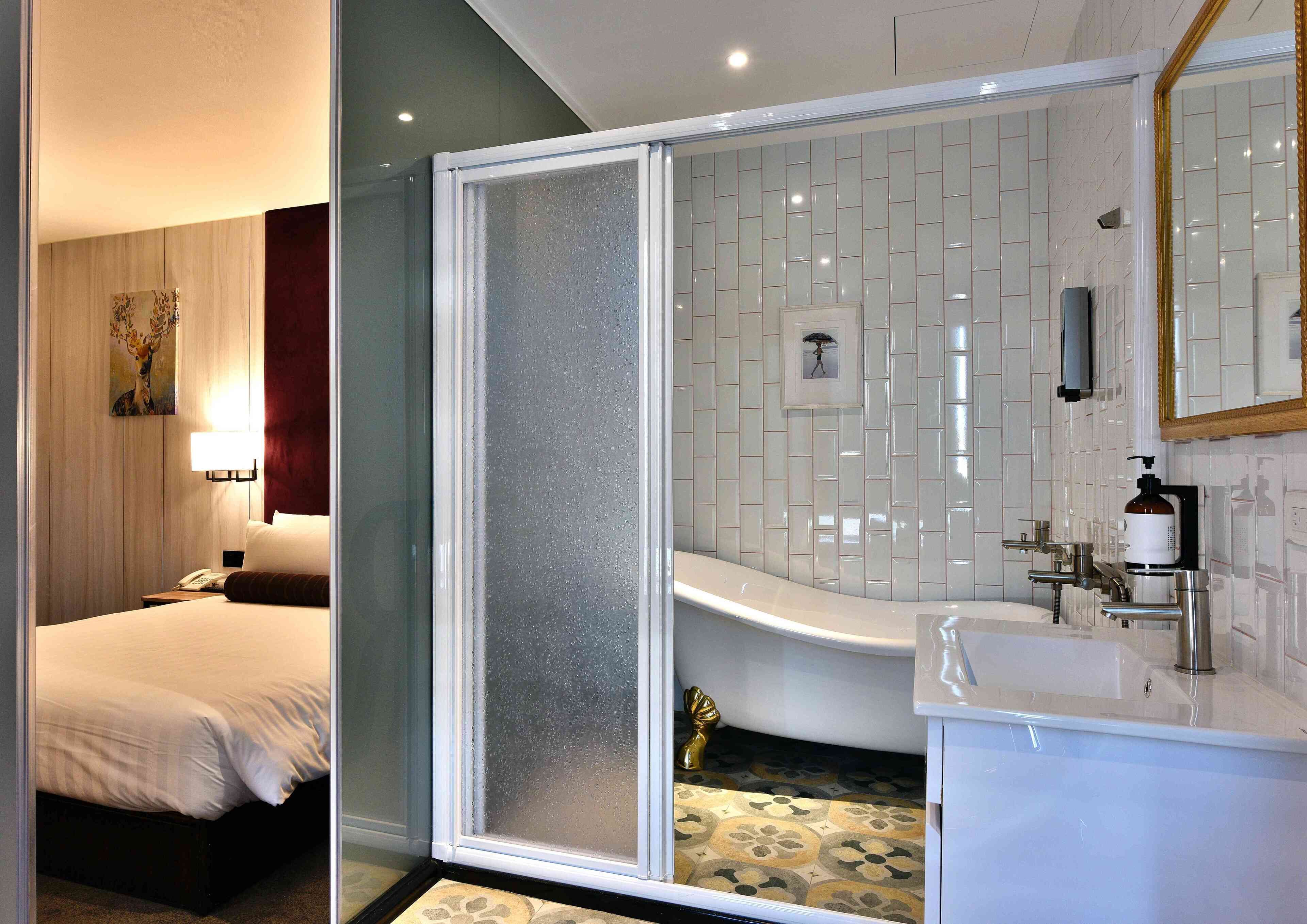 shower, hair dryer, slippers, bidet