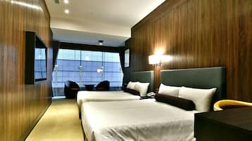 Free minibar, in-room safe, blackout drapes, soundproofing