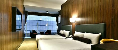 Free minibar, in-room safe, blackout curtains, soundproofing