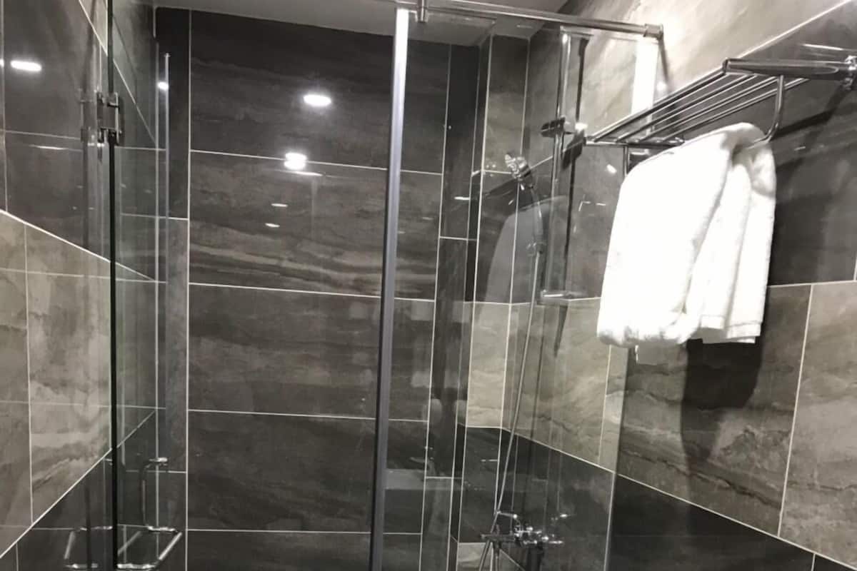 Double Room, No Windows | Bathroom | Shower, rainfall showerhead, free toiletries, hair dryer