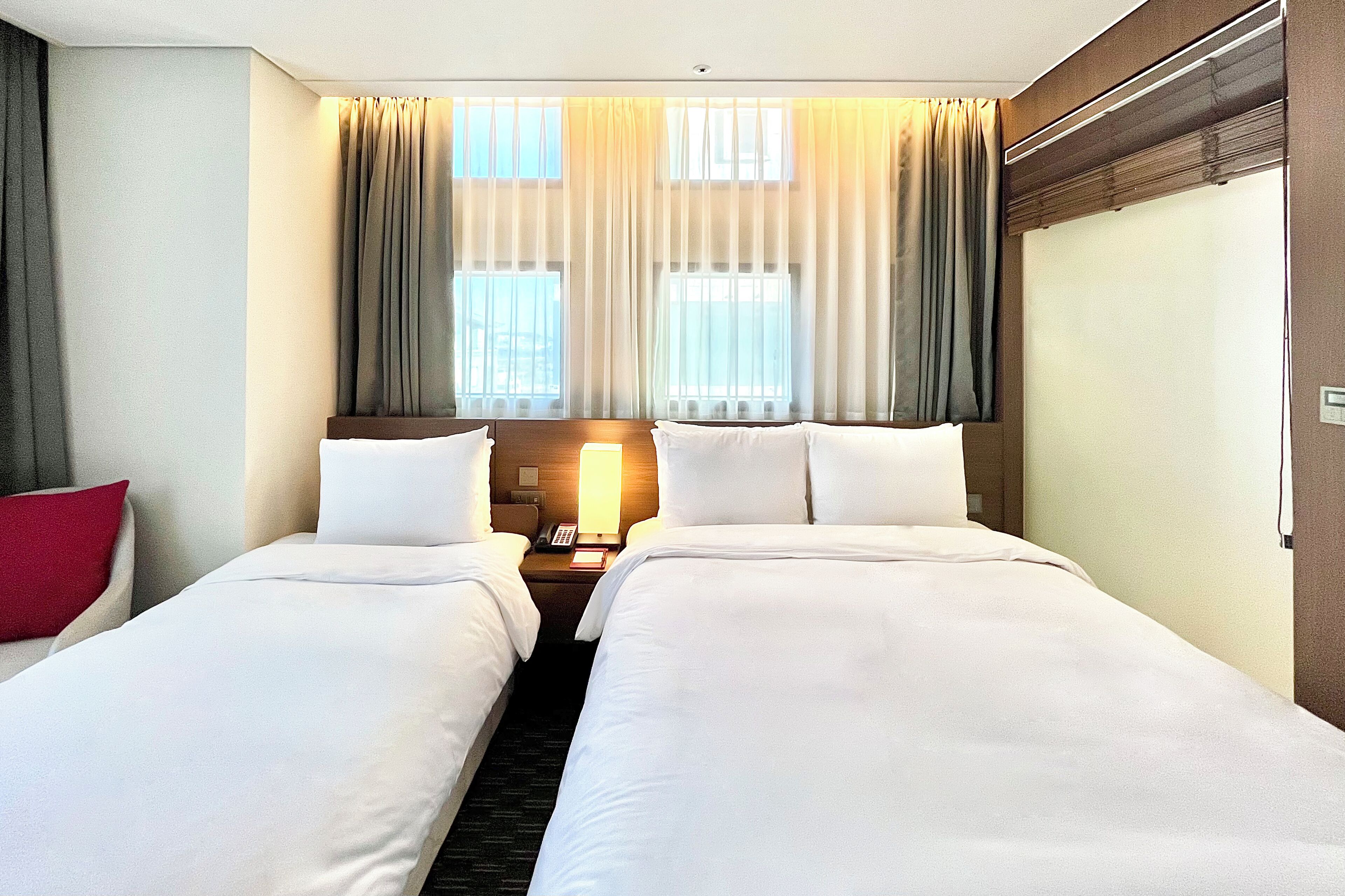 premium room, multiple beds, non smoking | in-room safe, desk, laptop workspace, free wifi