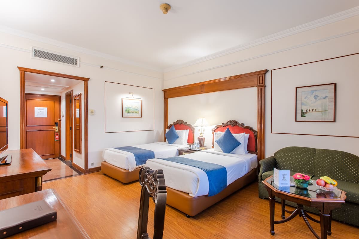 Lakens van Egyptisch katoen, luxe beddengoed, een minibar