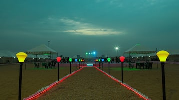 Outdoor wedding area