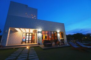 Front of property – evening/night