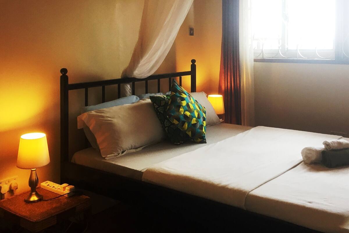 Economy Double Room (Room 6) | Premium bedding, desk, laptop workspace, blackout drapes