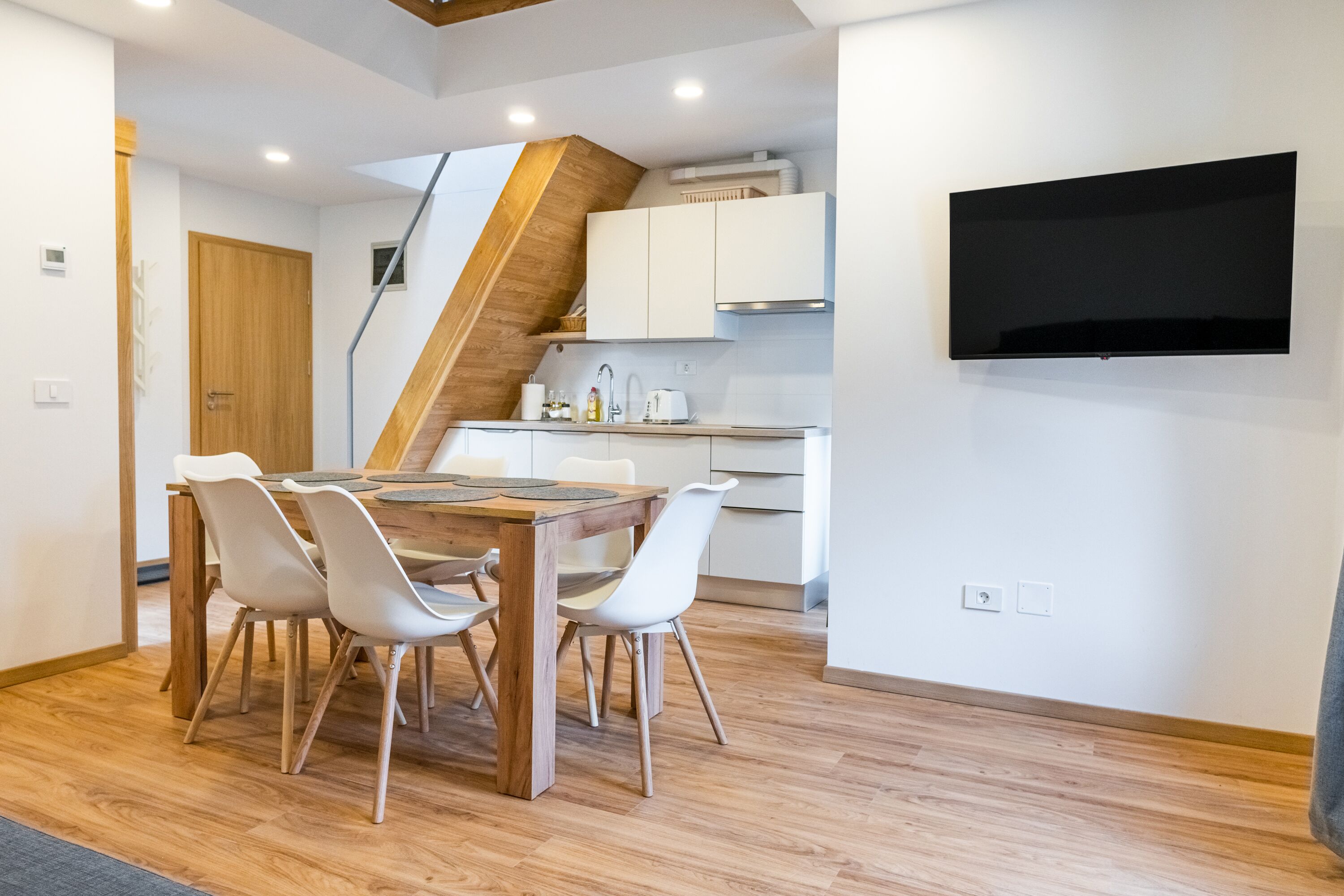 Apartment, Balcony, Mountain View (A1) | Living area | Flat-screen TV, heated floors