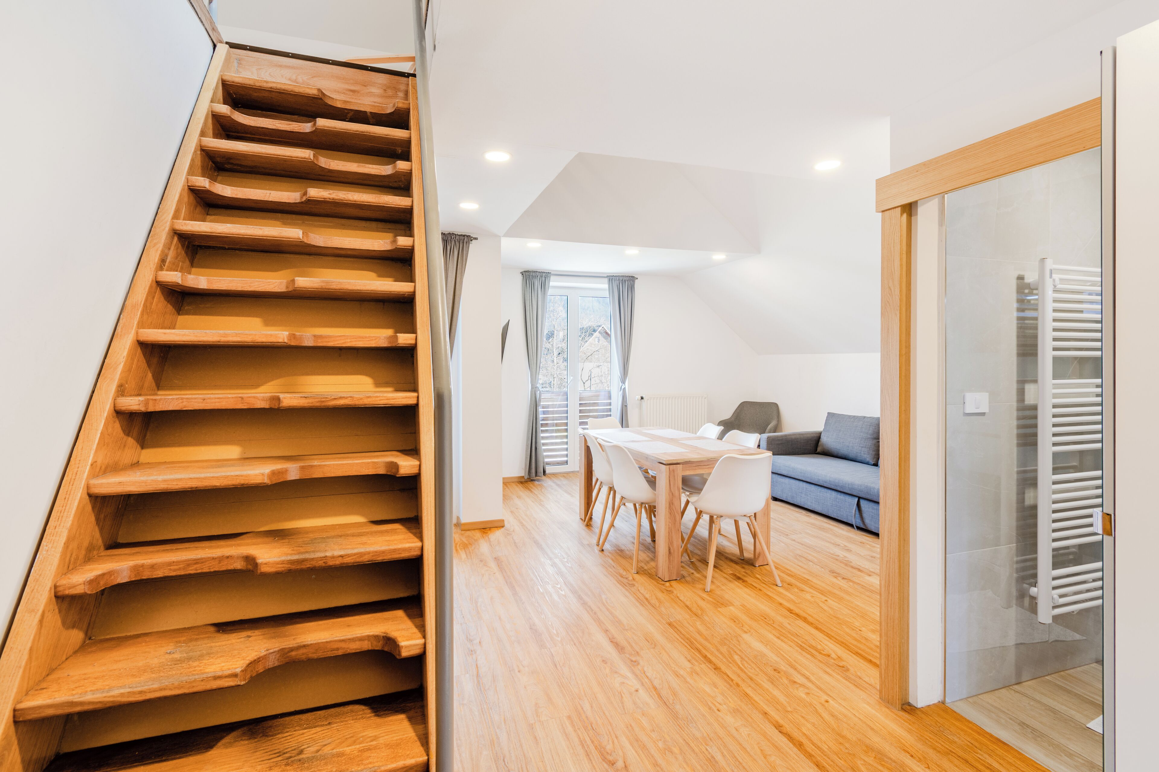 Apartma , balkony, montain view, A3 | Living room | Flat-screen TV, heated floors