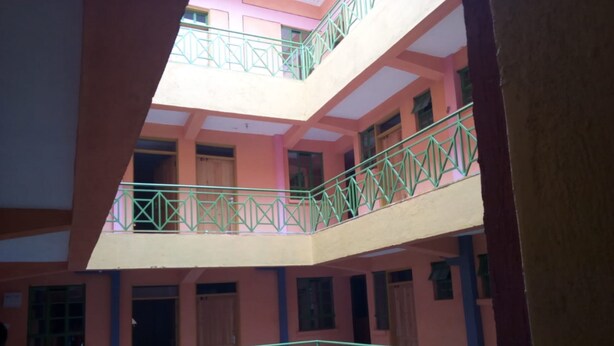 A multi-level building with balconies and railings. - Bongo Restaurant & Hotel (Nairobi)