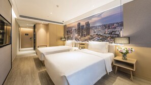Twin Room (NetEase) | Individually decorated, desk, blackout drapes, soundproofing - Atour Hotel Jiuyan Bridge NetEase Strict Selection Chengdu (Chengdu)