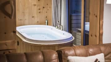 Deluxe-Apartment, 2Â Schlafzimmer, Whirlpool, Annex | Badezimmer