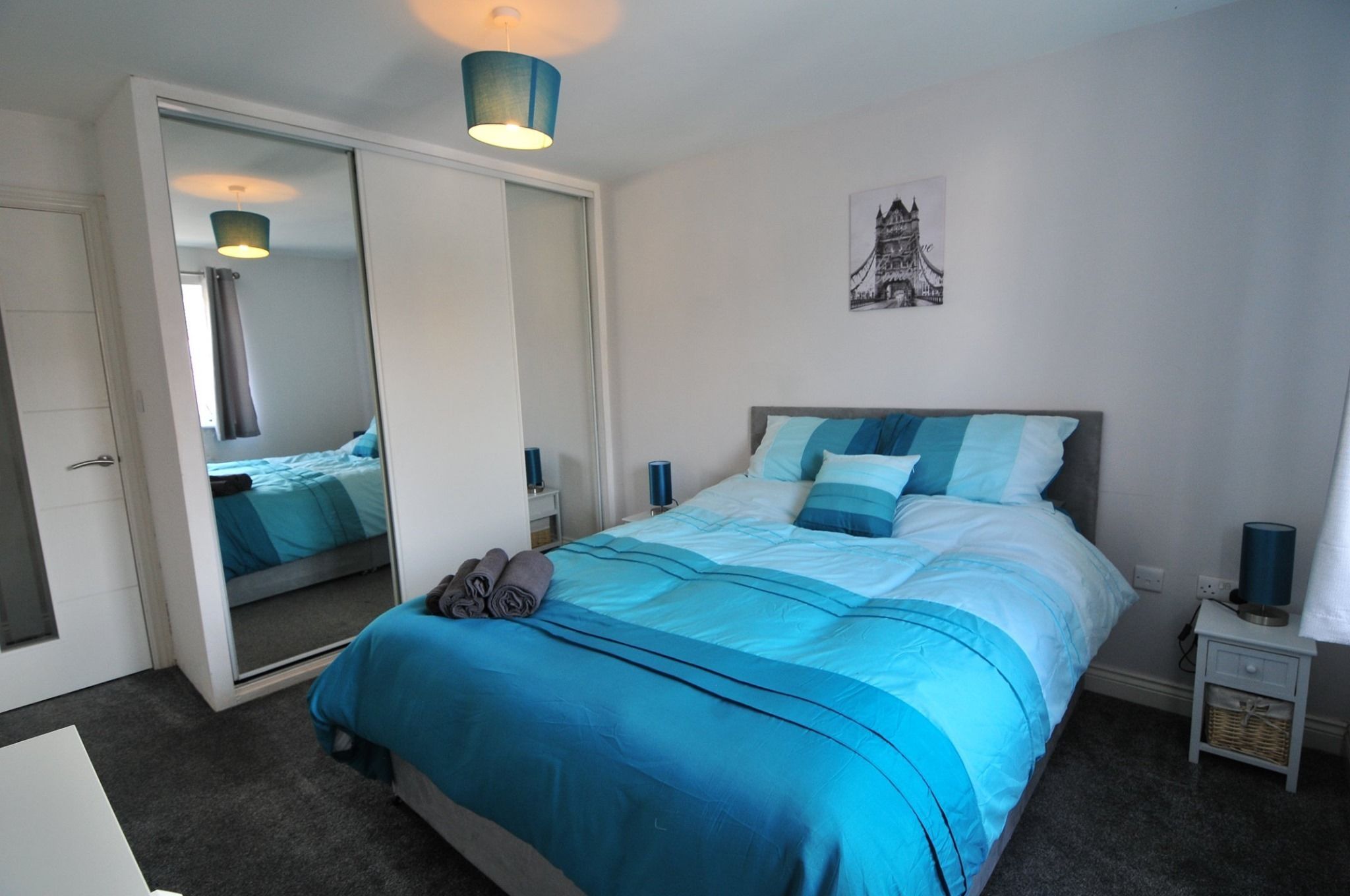 4 bedrooms, blackout curtains, iron/ironing board, free WiFi