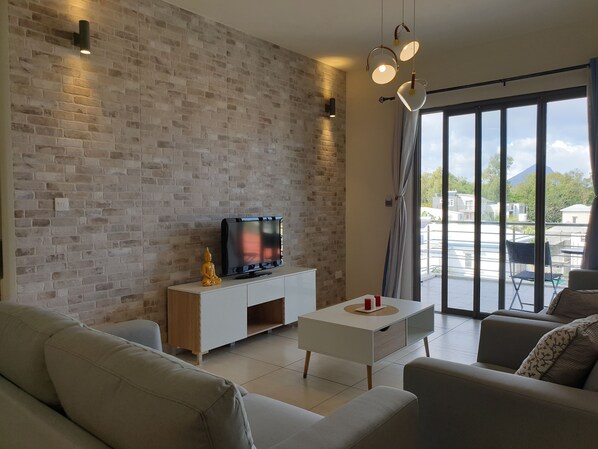 TV, DVD player, books