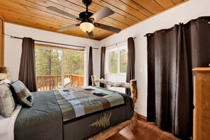 Casa, varias camas, hidromasaje, vista a la montaña (1494) | 3 habitaciones, decoración personalizada y muebles diferentes 