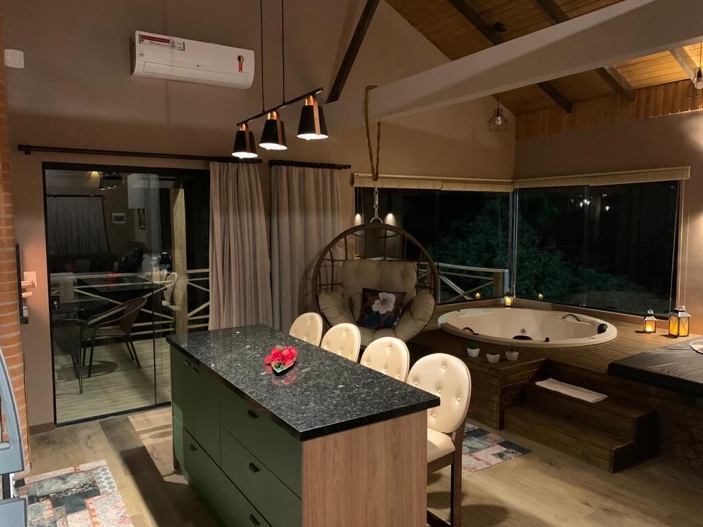 Signature Cabin, Lake View | Living area | 42-inch Smart TV with satellite channels, TV, Netflix