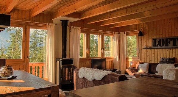 Televisio, takka, DVD-soitin