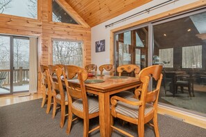 House, Multiple Beds, Fireplace, Mountain View | Private kitchen