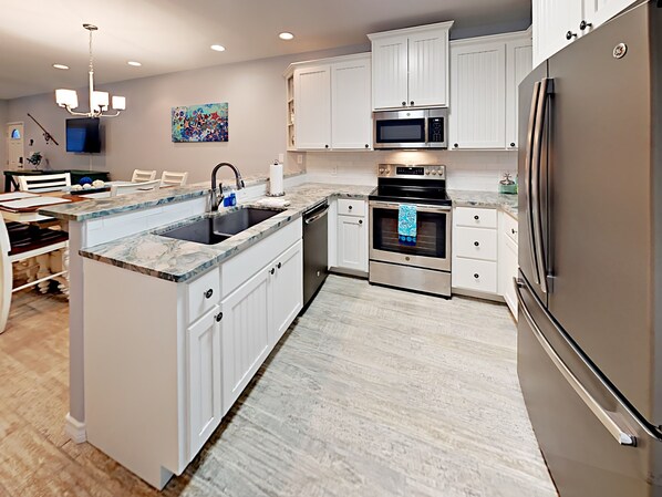 House, Multiple Beds, Patio | Private kitchen