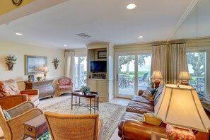 Een 42-inch televisie met kabelzenders