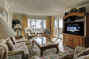 42-inch TV with cable channels