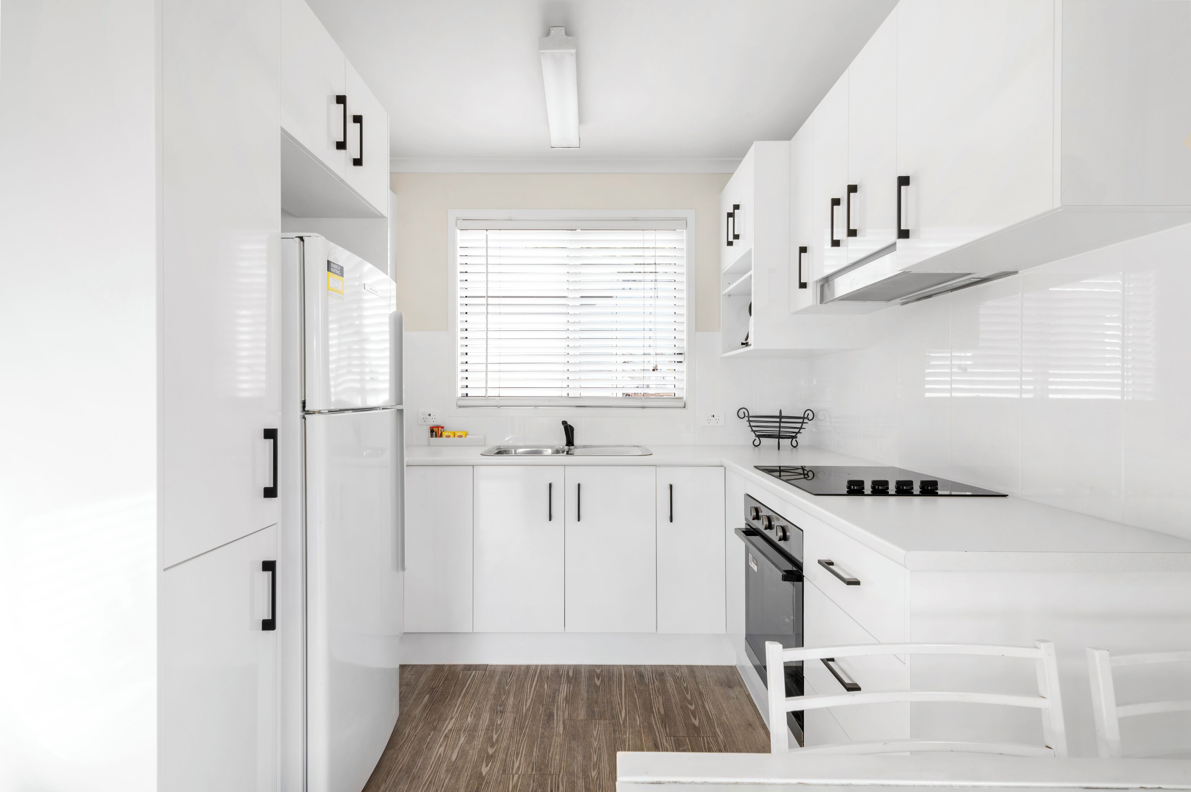 deluxe cabin, garden view | private kitchen | full-sized fridge, microwave, stovetop, toaster