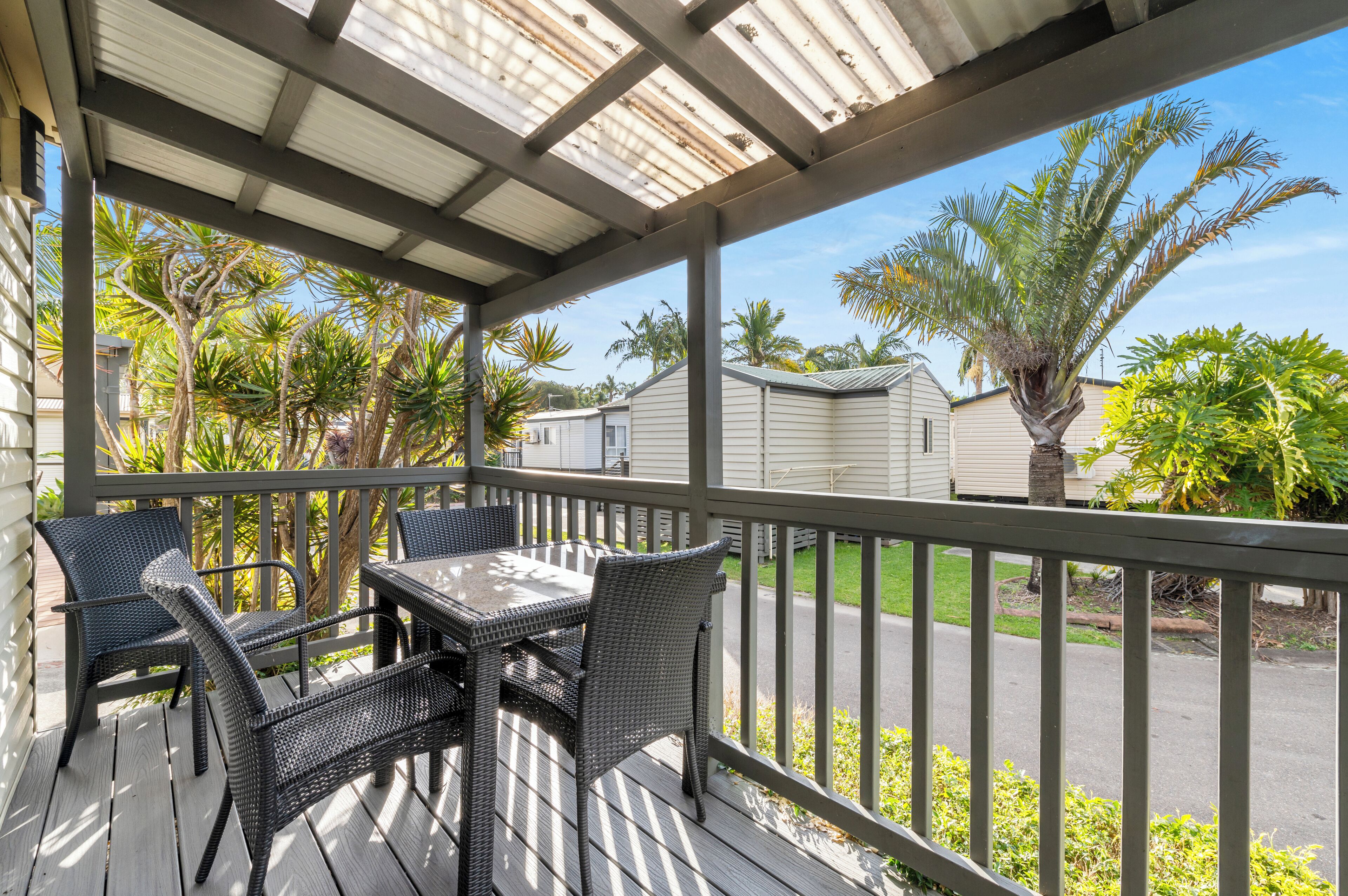 Deluxe Cabin, Garden View | Balcony view