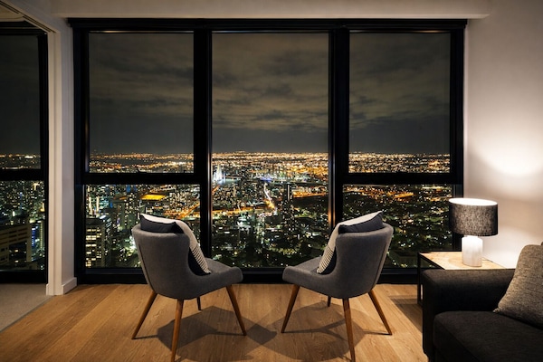 Byutsikt fra overnattingsstedet