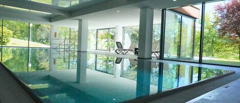 Indoor pool, a heated pool