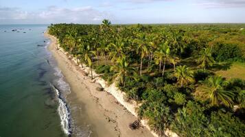 Beach nearby, sun-loungers