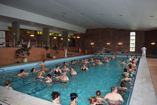Indoor pool, seasonal outdoor pool