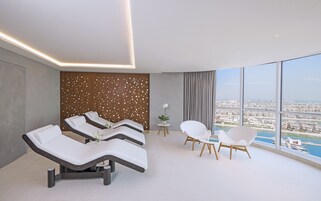 Salas para tratamentos a dois, sauna seca, sauna a vapor