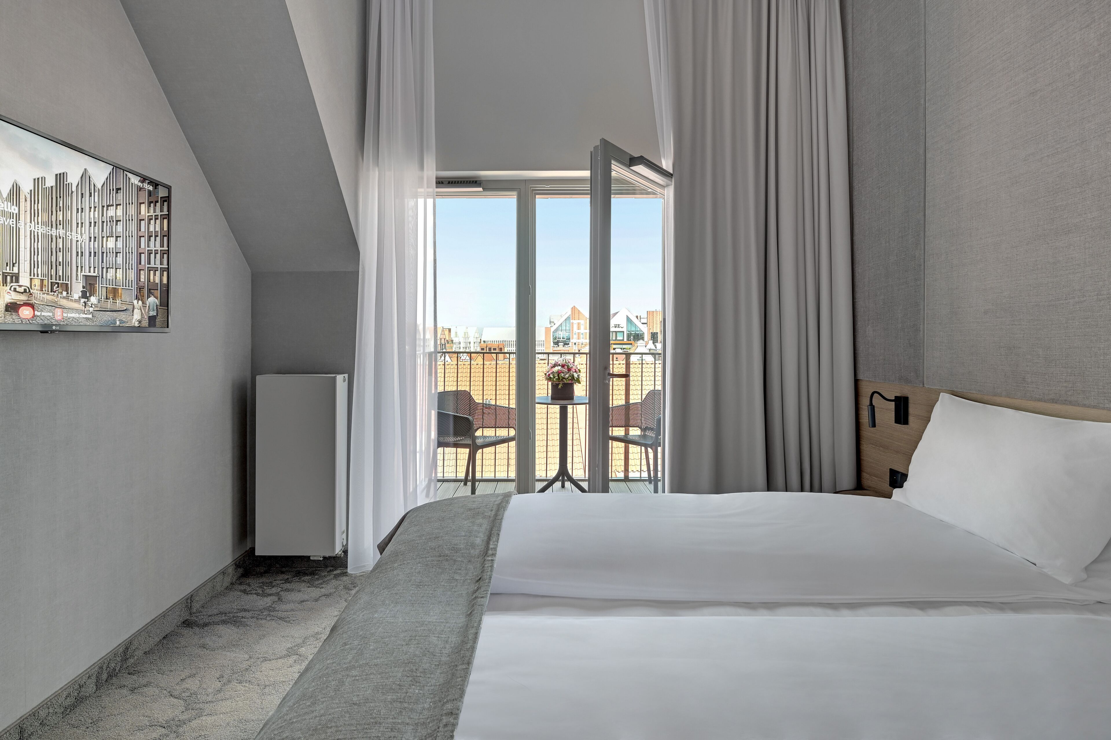 Junior-suite - 1 queensize-seng med sovesofa - ikke-ryger | Opholdsområde | Smart-tv