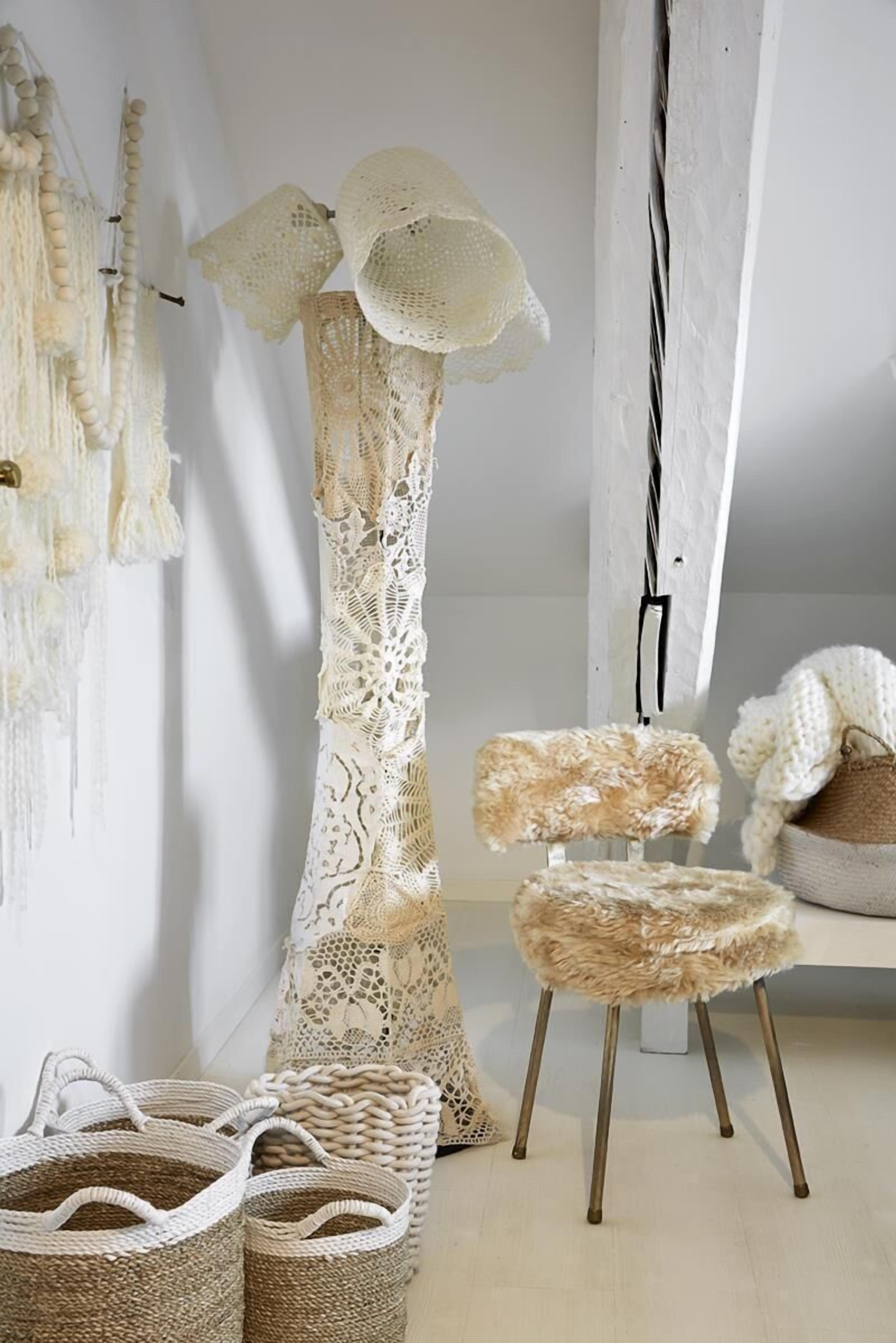 Chambre Double (#12 White Bohemian) | Coin séjour
