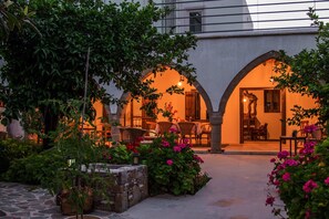 Front of property – evening/night - Estia Gaia Cottage (Ora)