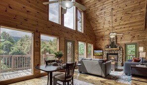 Fireplace, table football